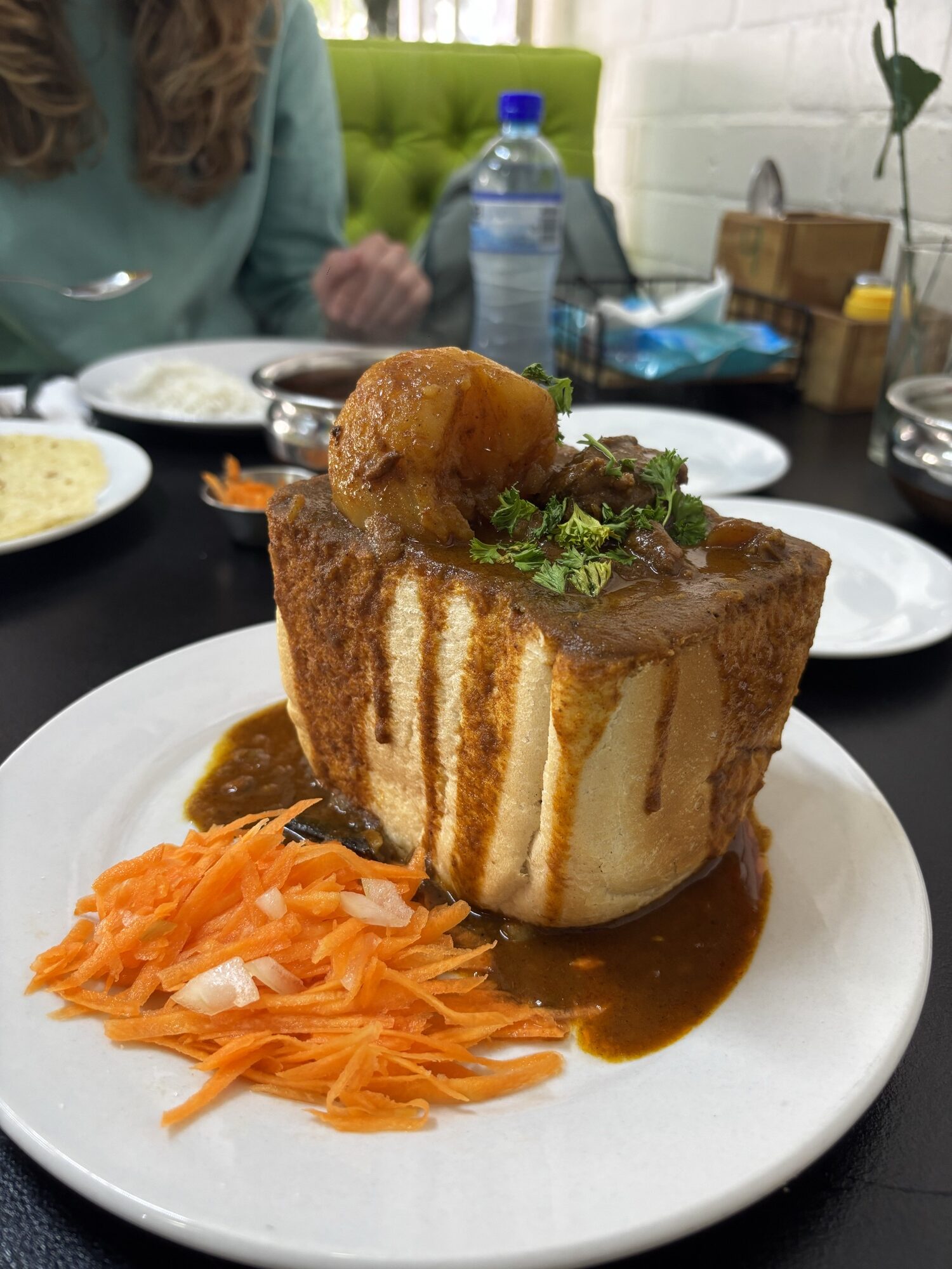 Bunny chow, plato típico sudafricano, en Simon's Town